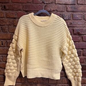 Elodie Textured Yellow Sweater